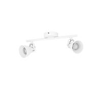 Spot SERAS 1 GU10 2X3W en acier blanc 370x65mm