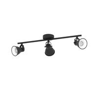Spot SERAS 2 GU10 3X3W en acier noir 595x65mm