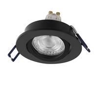Osram Spot Set Spot LED encastrable 4,5 W noir, blanc chaud 2700 K, aluminium, fixation par clic pivotant, lot de 3