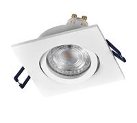 Osram Spot Set Spot LED encastrable carré flexible blanc, 4,5 W 2700 K blanc chaud, aluminium, montage par clic, lot de 3