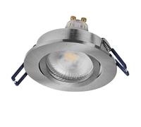 Osram Spot Set Spot LED encastrable DIM 6W 827 nickel satiné 85mm, 500lm 2700K blanc chaud, IRC≥80, aluminium dimmable, lot de 3