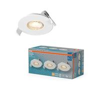 Spot Set Spot LED encastrable DIM IP65 4,9W Blanc, lot de 3 extérieur dimmable, blanc chaud 2700K, extérieur
