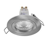 Spot Set Spot LED encastrable GU10 4,5 W Satin Click, blanc chaud 2700 K, alumi