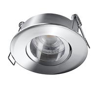 Osram Spot Set Spot LED encastrable IP65 Press 4,5 W Chrome, 320 lm 2700 K Blanc chaud, IRC ≥ 80, convient aux pièces humides, lot de 3