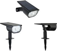 Spot solaire à planter - GALIX - G2603 - 300 Lumens Double éclairage (option Applique) - Détecteur de présence