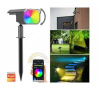 Spot solaire connecté avec LED RVB CCT 100 lm Luminea Home Control