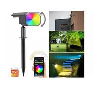 Spot solaire connecté avec LED RVB CCT 100 lm Luminea Home Control