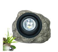 Spot solaire en forme de roche | Spot LED d'extérieur pour jardin | Pierre décorative imperméable et chaude pour cour, patio, allée