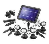 Spot solaire Esotec Quattro Power 102142 Ampoule LED 1 W blanc froid noir 1 pc(s) Noir G