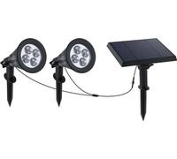 Spot solaire LED - LUMI JARDIN - Family Spiky - 3 W - Blanc froid - PVC - Noir