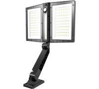 Spot solaire - LUMISKY - CLIPPER BLACK - 37 cm - 2 tetes noir - Détecteur de mouvement orientable - LED blanc