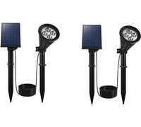 Spot solaire projecteur 2 en 1 a piquer ou a fixer - LUMISKY - SPIKY AWAY W34 - H42 cm - LED blanc