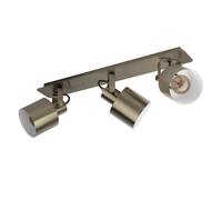 Spot SOUTHERY E27 3X40W en acier or crème brossé et branc 700x110x210mm