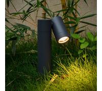 Spot sur piquet Tulimar de PRIOS, à 1 lampe, anthracite, IP65 dimmable, noir, Aluminium, Moderne