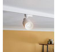 Spot sur rail Arcchio Brinja, blanc, Ø 6,5 cm, 3 phases, GU10 Brinja Arcchio, dimmable, blanc, Couloir, Aluminium, Moderne
