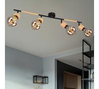 Spot plafonnier lampe de salle à manger lampe mobile bois naturel noir L 80 cm