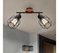 Spot Tache Plafonnier Mobile Luminaire de Salon Grille Noir L Big.ligt