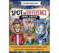 Spot the Difference Activity Book for Seniors, Adults & Teens: 55 Relaxing Images: Watercolor Animal Kingdom Themed - Brain Health Activity Picture Puzzles - Stress Relief