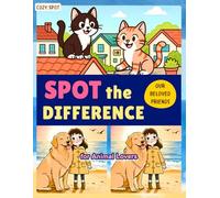 SPOT the DIFFERENCE Book for Ages 8-13 & Seniors: Large Print Animal Puzzles in Premium Color | Fun Brain Game Activity