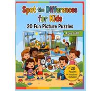 Spot the Differences for Kids: Volume 2: 20 Fun Picture Puzzles with 8 Differences Each + Bonus Coloring Pages | Brain Games for Ages 6-10