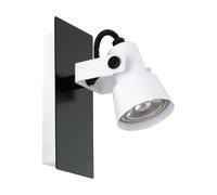 Spot TRILLO GU10 1X4,5W en acier blanc et noir 70x0x165mm