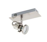 Spot TUKON GU10 1X3W en acier nickel mat 165x70mm