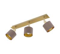 Spot VALBIANO E14 3X7W en acier laiton brossé et nickel mat 560x70mm