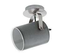 Spot VILLABATE E27 1X10W en acier nickel mat D120mm