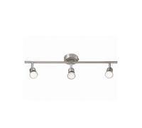 Spoterie AVENUE 3-Rail Métal Acier Brossé, H.10 - IP20 - GU10 / Intérieur