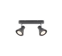 Spoterie EIK 2-Spot Métal Gris, H.15 - IP20 - GU10 / Intérieur