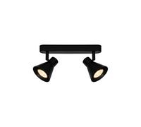 Spoterie EIK 2-Spot Métal Noir, H.15 - IP20 - GU10 / Intérieur