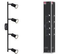 Paulmann Plafonnier Carolina 66758 – 4 flammes (max. 4x10 W) – GU10 – Métal Noir mat