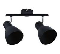 Paulmann 66760 Plafonnier à 2 spots Davy en métal E27 sans ampoule Noir 2 x 20 W