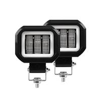 Spotlight de 4 pouces LED Ange eyes light bar offroad 1 2V 24V Faisceau de taches LED Lumière de travail for le bateau de voiture 4x4 VTT LED Bar - Lampe de phare(2pc square light)