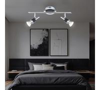 Spotlight Lampe De Plafond Projecteur Orientable LED GU10 2-Flammes Chrome