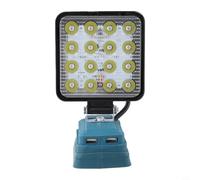 Spotlight LED Portable pour Chantier et Atelier(A) | Rotation tête 180°, 16 LEDs lumineuses, pour idéal travail manuel, éclairage pour précis surfaces