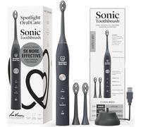 Brosse à dents électrique Sonic gris graphite - Fabriquée par des dentistes - Adultes et enfants à partir de 7 ans - Nettoyage quotidien des dents - Autonomie de la batterie de 70 jours - Technologie