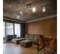 Spotlight Plafonnier Lampe De Salon 4-Flammes En Verre Projecteur Mobile GU10