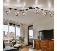 Spotlight Plafonnier Lampe De Salon Ancien Laiton Noir Mobile L 116 Cm