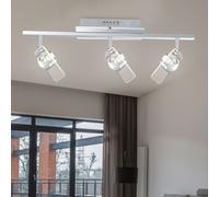 Spotlight Plafonnier Lampe LED Applique Luminaire Projecteur Mobile Verre Chrome