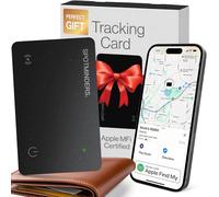 SPOTMINDERS. Traqueur de portefeuille - Compatible avec Apple Find My Tracking Card pour portefeuille, carte Airtag noire, portefeuilles GPS, rechargeables, étanches, 1,8 mm pour iPhone - Carte à puce