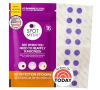 SPOTMYUV Lot de 16 autocollants de détection UV pour crème solaire avec technologie Dermatrue Skin imitant la peau