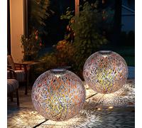 Spots à Encastrer Lampe D'Extérieur Solaire Terrasse Oriental Pointe LED 2er De