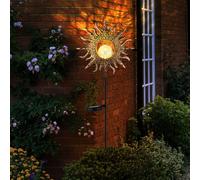 Spots à Encastrer Lampe Solaire D'Extérieur Jardin LED Soleil Crackle Glas Ball