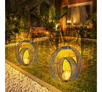 Spots à Encastrer Lampe Solaire Éclairage D'Extérieur Pointe Jardin Argent LED