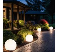 Spots à Encastrer Lampe Sphérique Solaire Extérieure LED Jardin Pointe Blanc 2x
