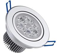 Spots de plafond à LED, lumière de panneau rotative simplicité restaurant anti-buée projecteur d'hôtel 5W trou ouvert 8.5CM plafonnier de projecteur (couleur : lumière blanche 6000k, taille : 3w) (cou