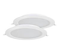 Spots de plafond LED encastrés - AURA PRIZMA - 2x18W - Blanc - 2700K - 1800 lm
