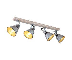 Spots de plafond salon couleur zinc VINTAGE éclairage spot lampe réglable Globo 15366Z-4