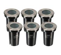 Spots encastrables X6 - Extérieur - Couvercle inox - Pour Ampoule LED GU10 - Etanche IP67 - Spot terrasse - Éclairage jardin